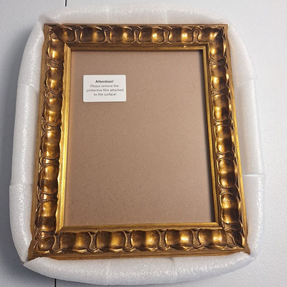 ArtXO Gold 8x10 inch Vintage Wall Picture Frames: Ornate Wooden